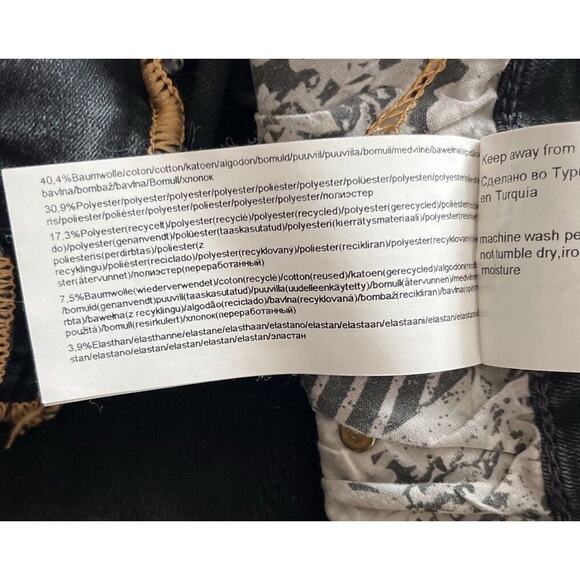 Dream Jeans By MAC Women’s Size 40/US 30 Black Skinny Extra Stretchy Studs Rock - Picture 5 of 11